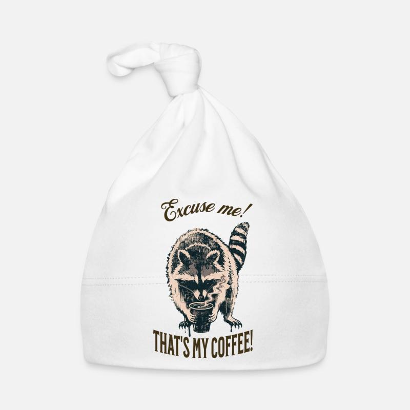 That-Excuse Me! That's My Coffee – Raccoon Organic Baby Cap