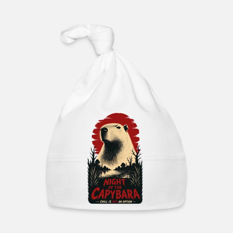 La Nuit de l’Horreur du Capybara Bonnet bio Bébé