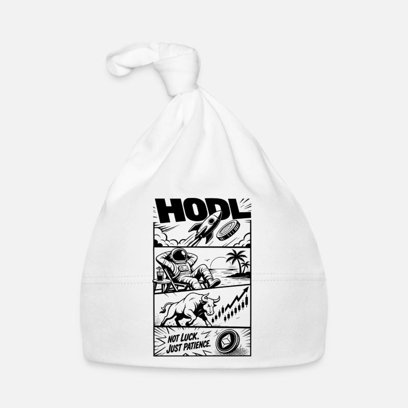 HODL Crypto Rocket Meme Organic Baby Cap