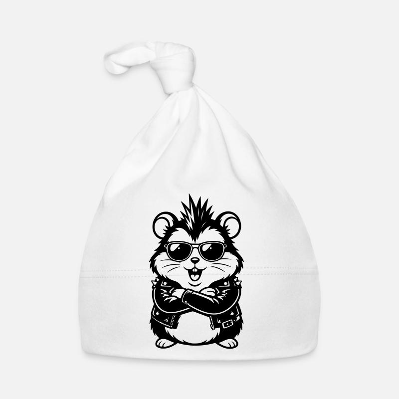 Hamster punk avec des lunettes de soleil Bonnet bio Bébé