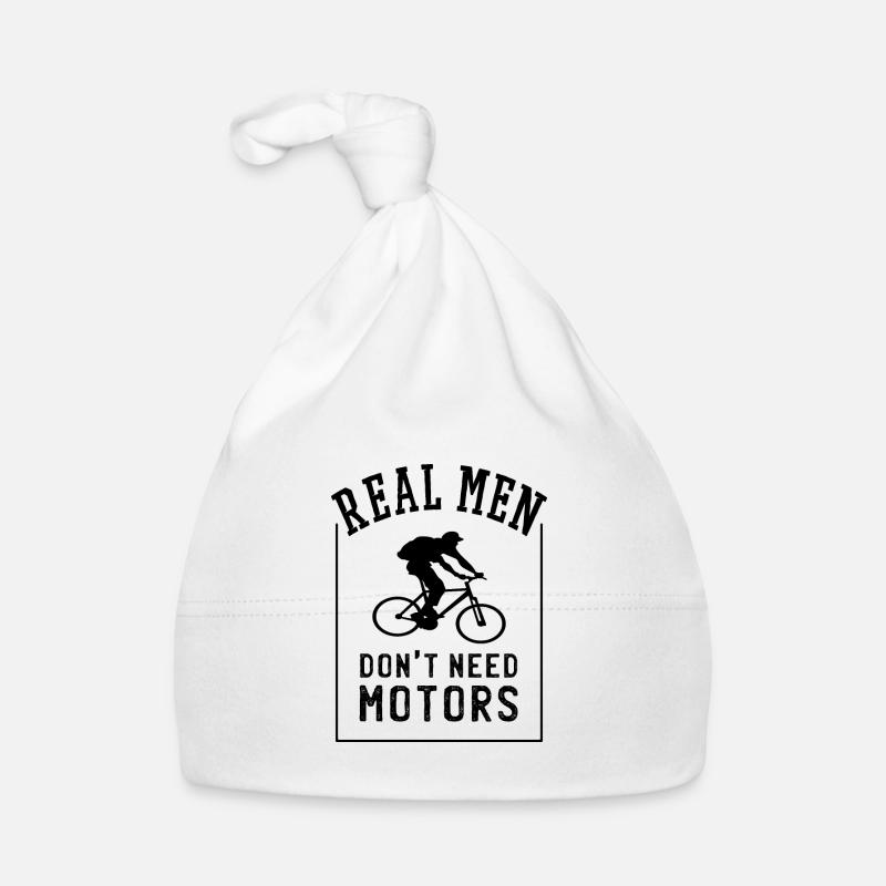 Vélo disant drôle - Bonnet bio Bébé - blanc
