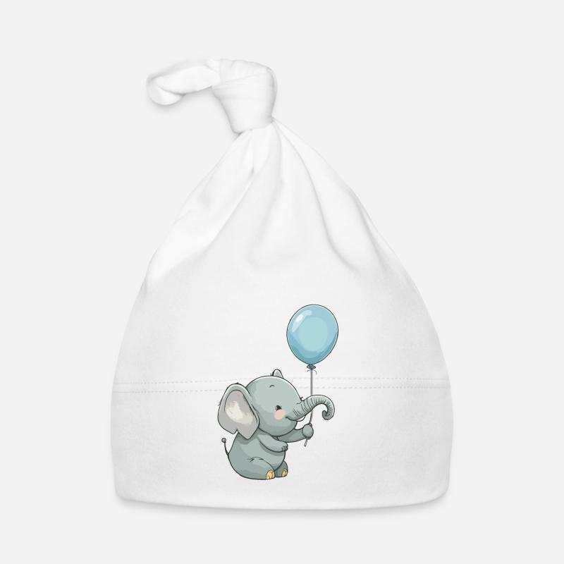 kleiner Elefant mit Luftballon Baby Bio-Mütze