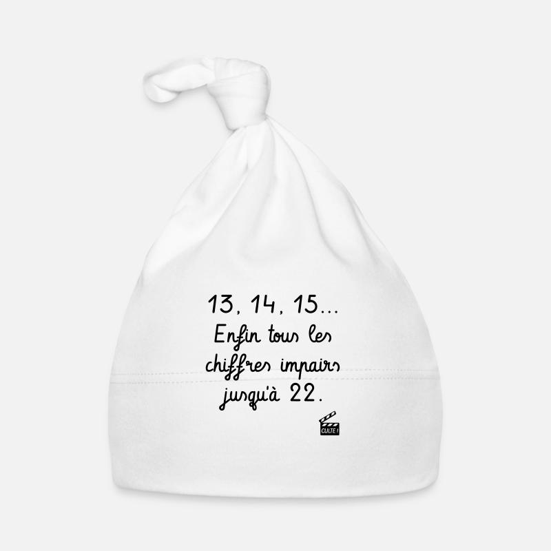 Kaameløtt - Réplique Culte - Citation Perceval - Bonnet bio Bébé - blanc