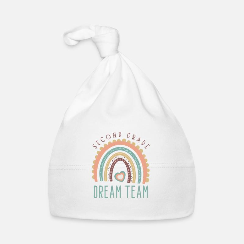 Second Grade Dream Team Retro Back To School Organic Baby Cap