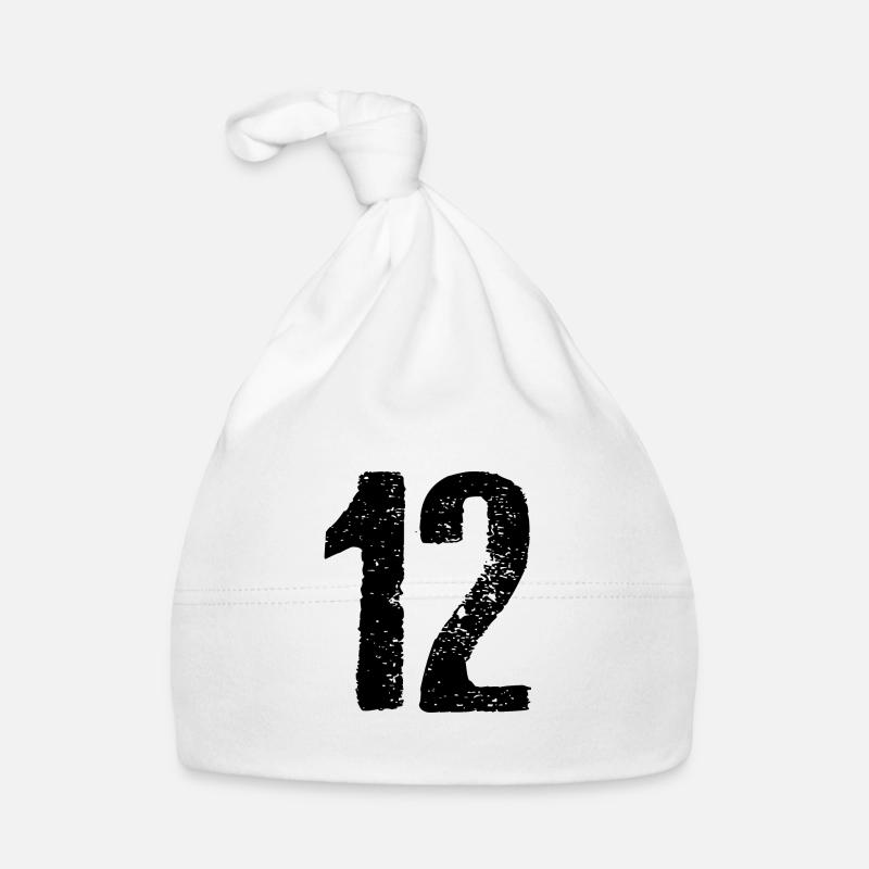 12 Number Vintage Organic Baby Cap