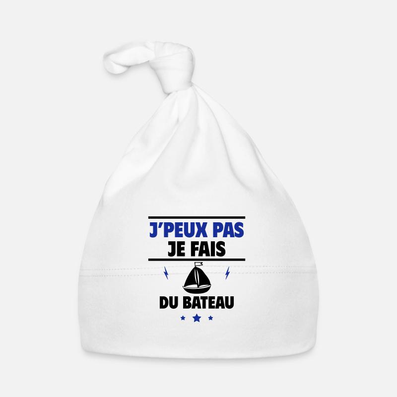 je fais du bateau,capitaine,voilier Bonnet bio Bébé