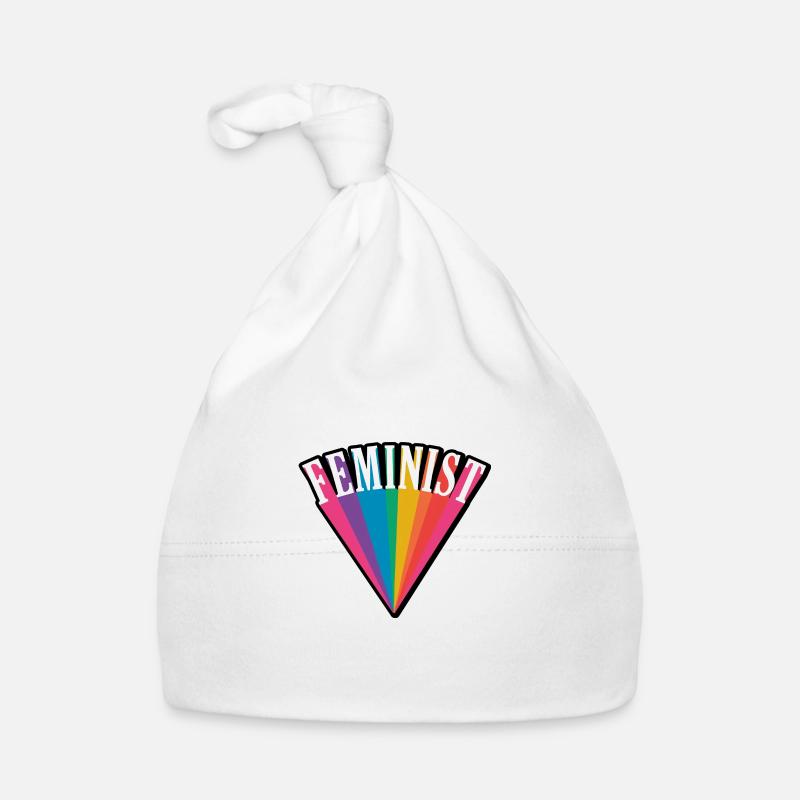 tshirt féministe - Bonnet bio Bébé - blanc