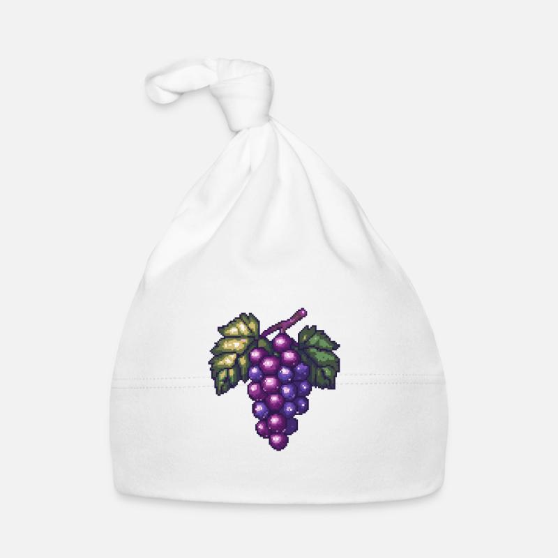 Grapes Pixel Organic Baby Cap