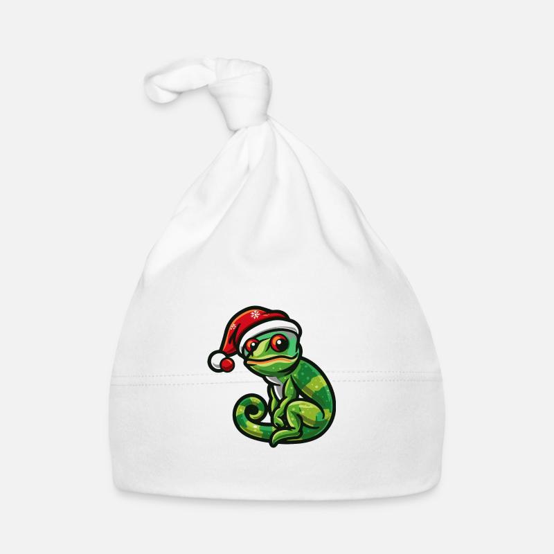 Chameleon Christmas Organic Baby Cap