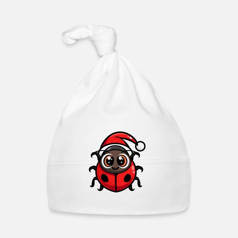 Ladybug Christmas Organic Baby Cap