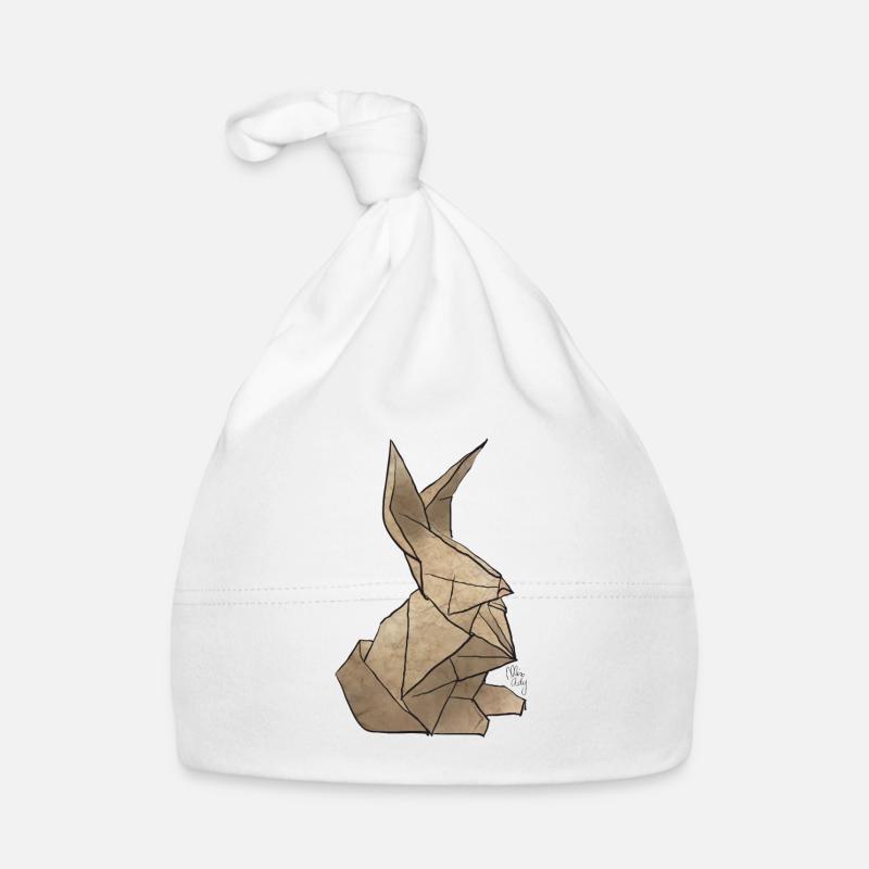 Miss Ady_lapin - Bonnet bio Bébé - blanc
