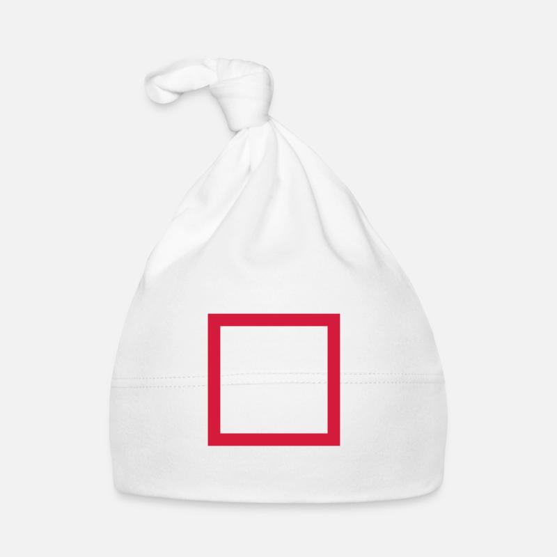 Square Red Square Organic Baby Cap