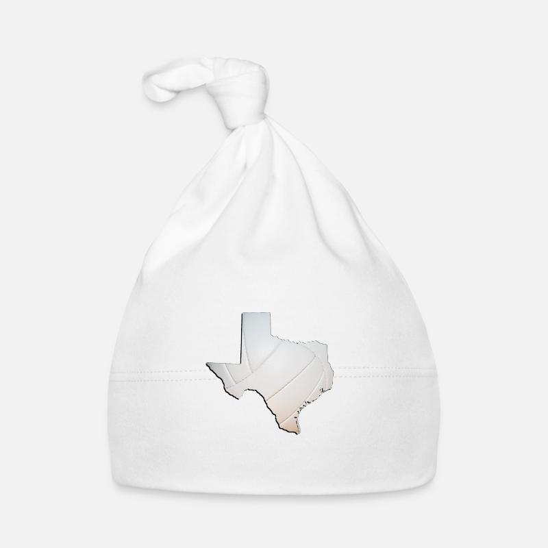 Real Volleyball on the Texas State Map Organic Baby Cap