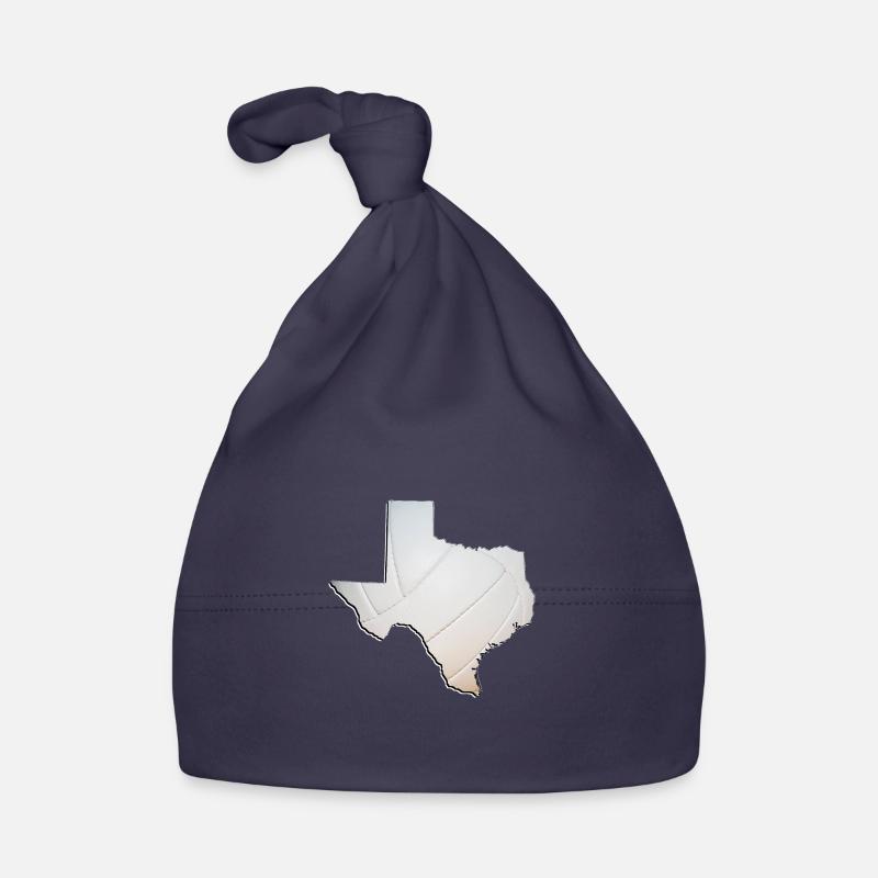 Real Volleyball on the Texas State Map Organic Baby Cap
