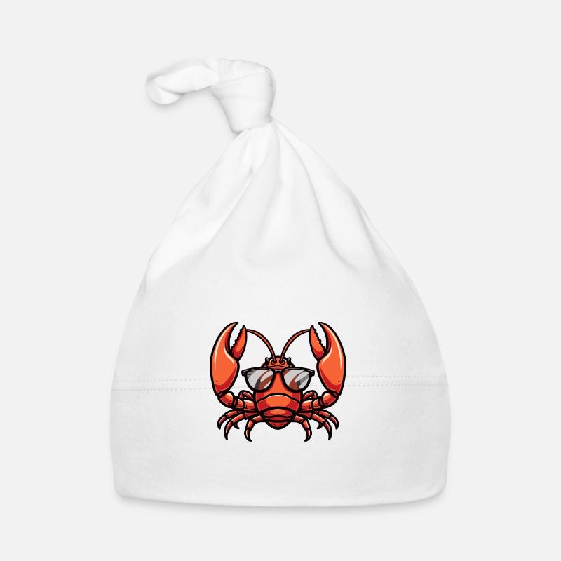Crabe de homard bande dessinée cool Bonnet bio Bébé