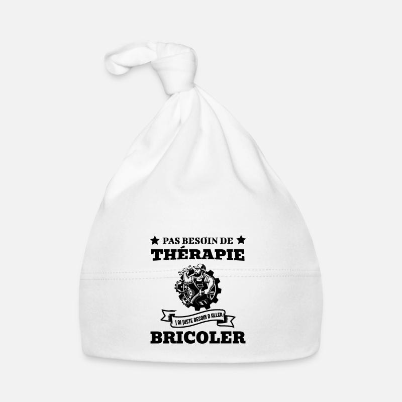 pas besoin de thérapie - Bonnet bio Bébé - blanc