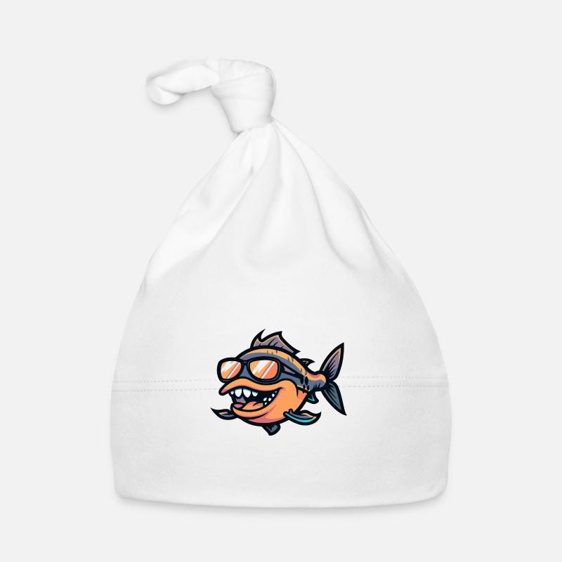 Piranha Fish Comic Cool Organic Baby Cap