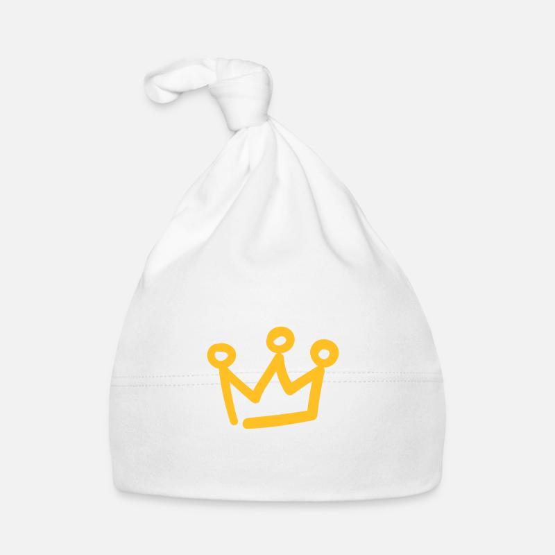 Krone Strichzeichnung Baby Bio-Mütze