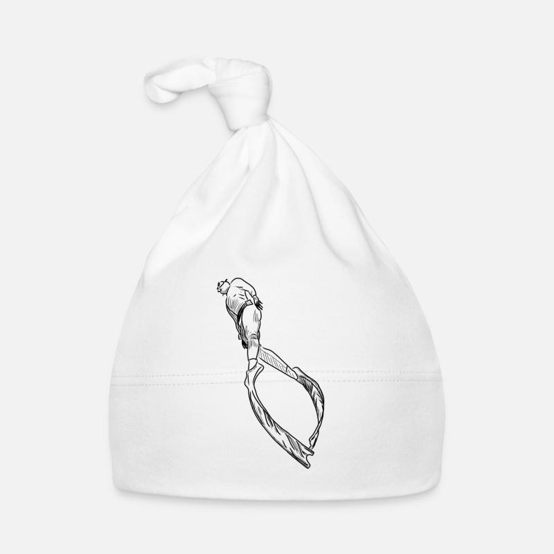 Apnée 001 noir - Bonnet bio Bébé - blanc