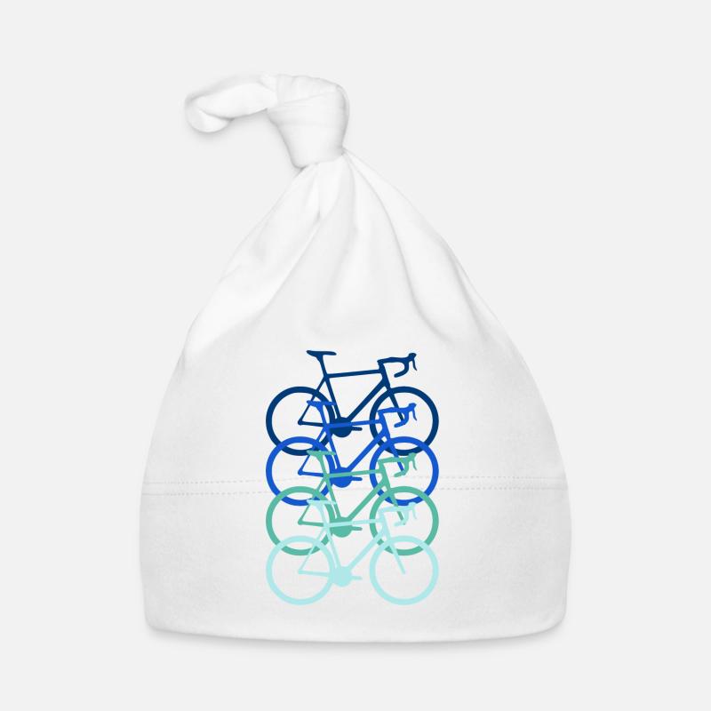 Racing bikes in blue. gift Organic Baby Cap