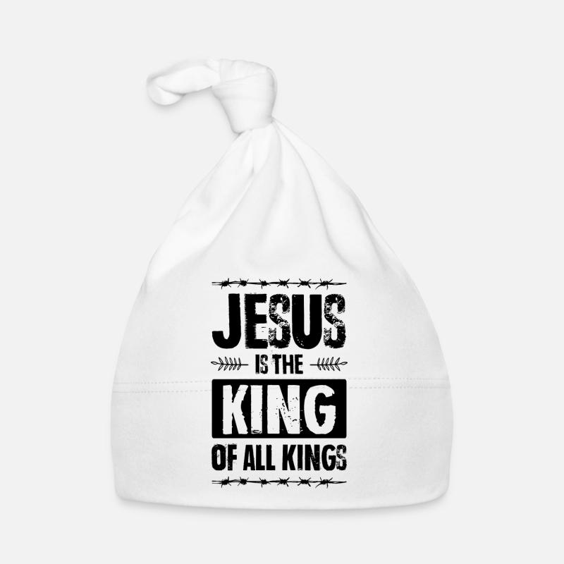 Jésus est Roi Bonnet bio Bébé