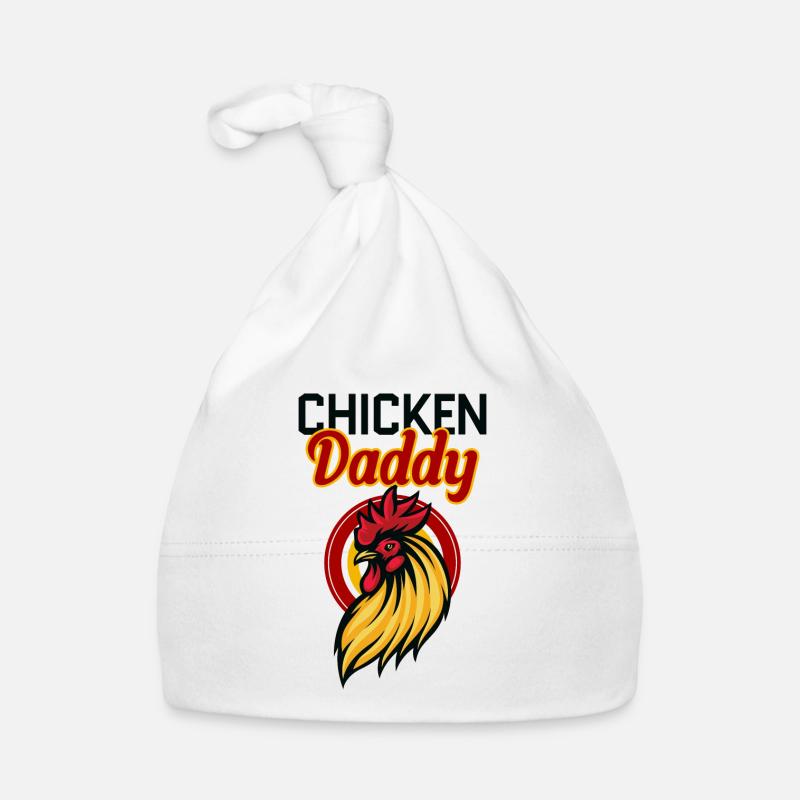 Chicken Daddy Dad Poultry Farmer Farm Fathers day Organic Baby Cap