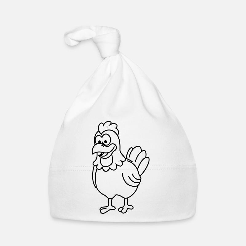 Chicken Comic Animal Organic Baby Cap