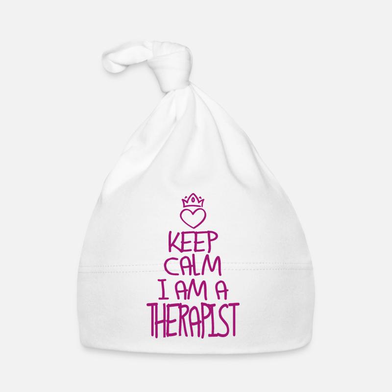 Keep Calm Therapeut cool Therapeut Geschenk Baby Bio-Mütze