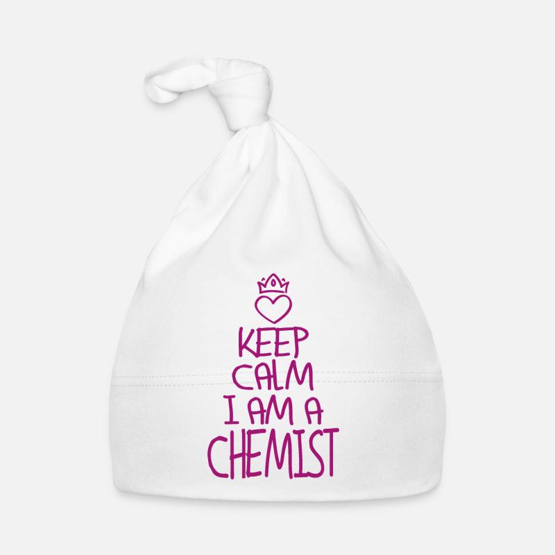 Gardez calme Chimiste cool Cadeau de chimiste - Bonnet bio Bébé - blanc