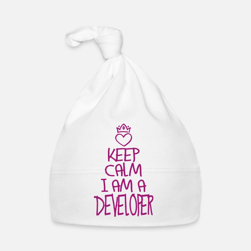 Keep Calm Softwareentwickler cool Geschenk Baby Bio-Mütze