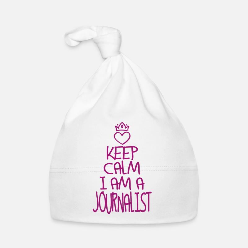 Keep Calm Journalist cool Journalist Geschenk Baby Bio-Mütze