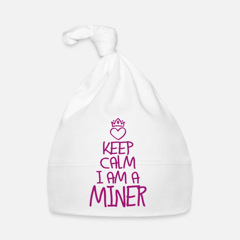 Keep Calm Bergwerkarbeiter Baby Bio-Mütze
