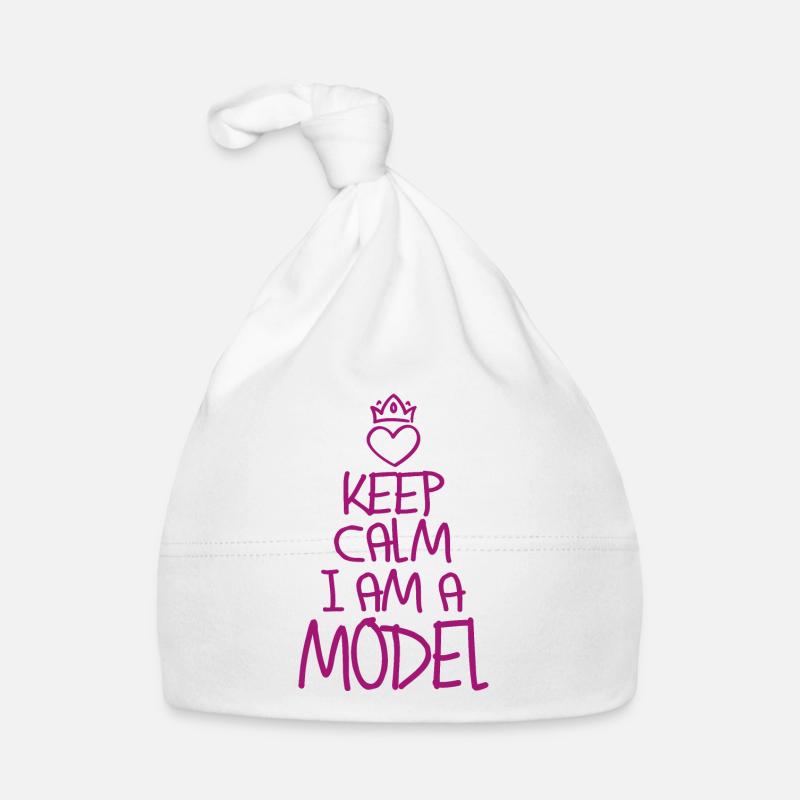 Keep Calm Model cool Model Geschenk Baby Bio-Mütze