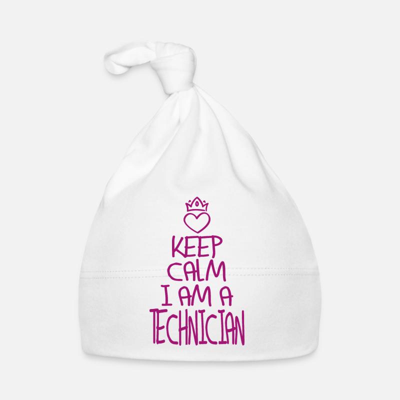 Keep Calm Technician Cool Technicien Cadeau Bonnet bio Bébé
