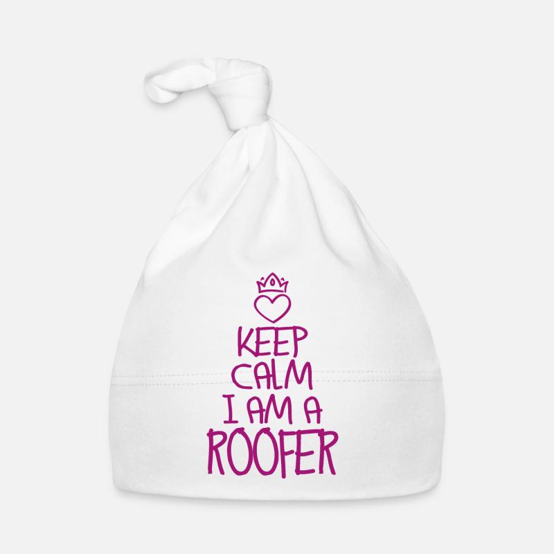 Keep Calm Roofer Cool Roofer Gift Organic Baby Cap