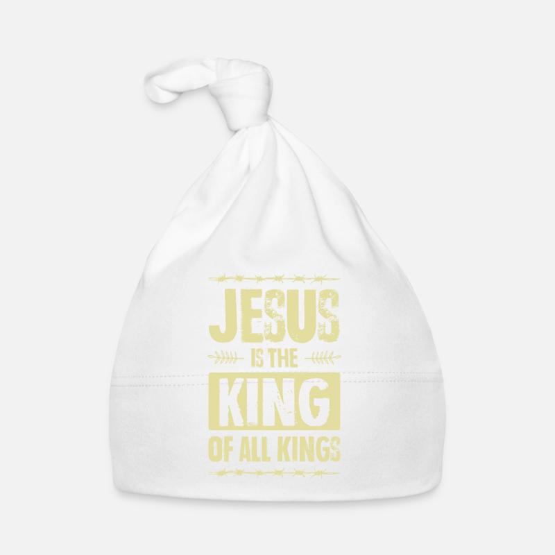 Jésus est roi Bonnet bio Bébé