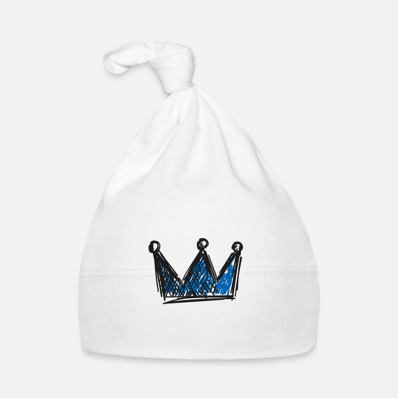Crown Drawing Symbol Sketch Organic Baby Cap