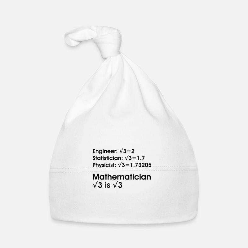 Mathe Lehrer - Baby Bio-Mütze - Weiß