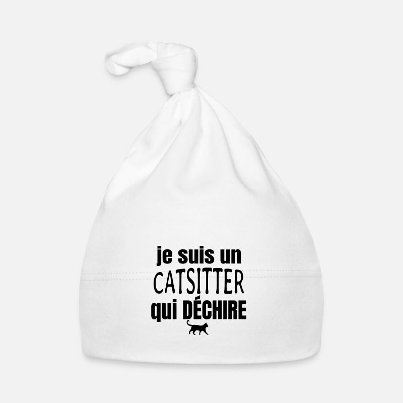 catsitter qui déchire Bonnet bio Bébé