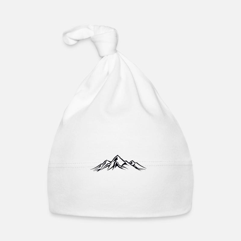 Mountains Outline Organic Baby Cap