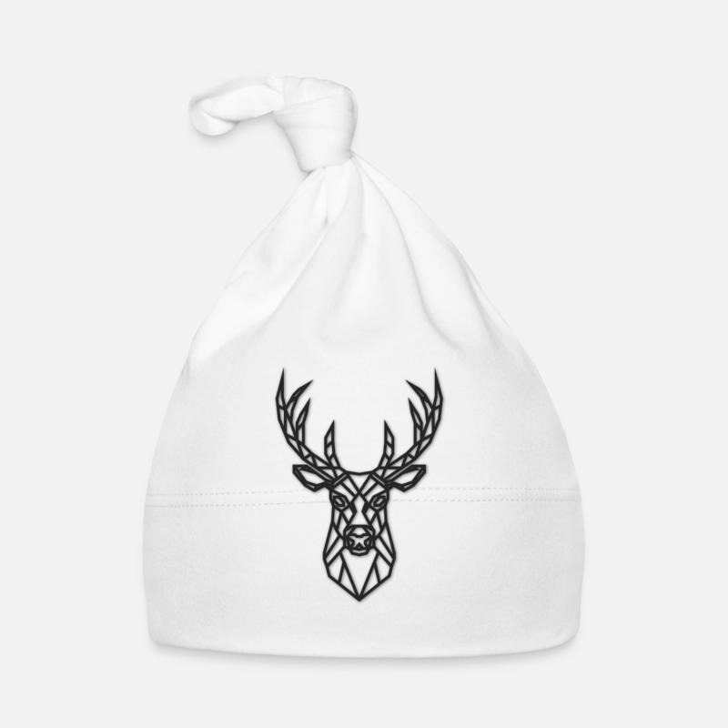 Geometrischer schwarzer Hirsch Baby Bio-Mütze