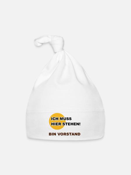 Vorstand - Baby Bio-Mütze - Weiß - Vorne