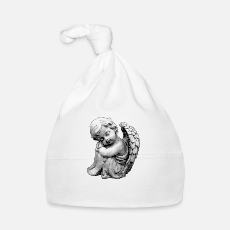 Engel Angel Engelchen Geschenkidee - Baby Bio-Mütze - Weiß