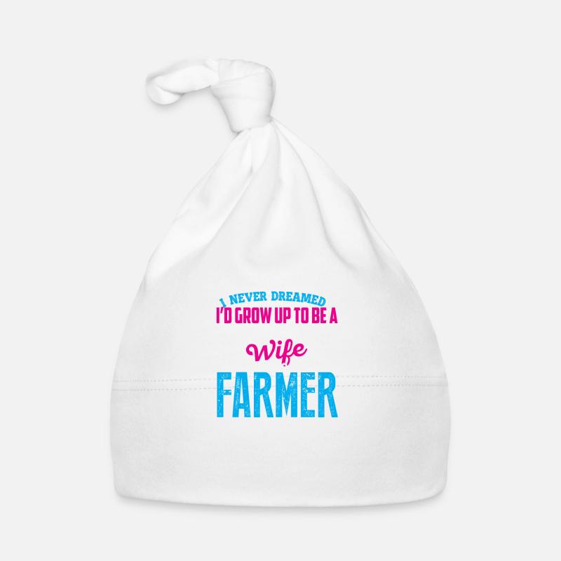 femme fermière super cool - Bonnet bio Bébé - blanc