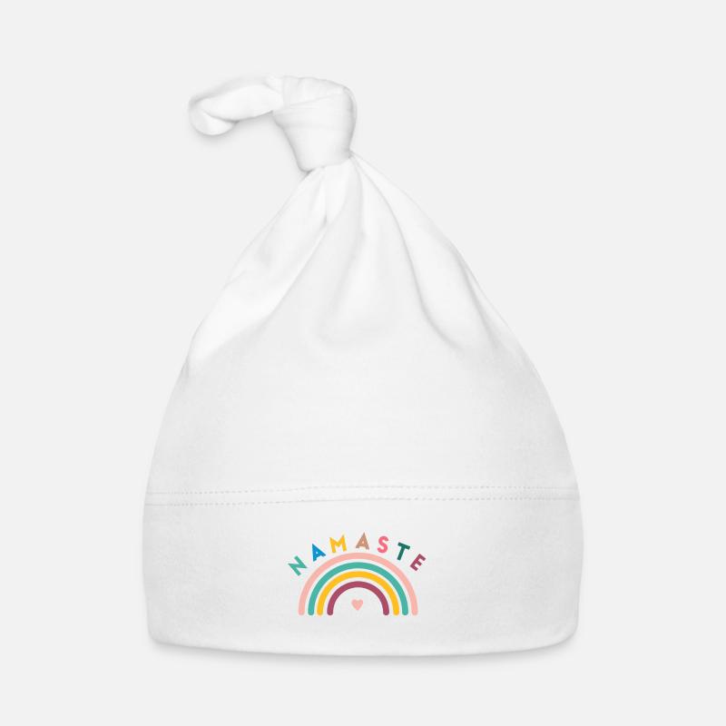 Namaste! Rainbow, customisable Organic Baby Cap