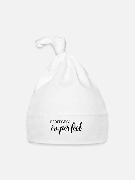perfectly imperfect - Organic Baby Cap - white - Front