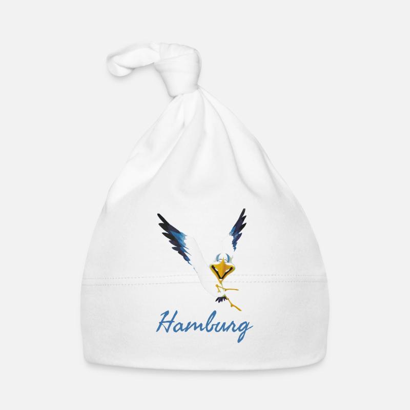 Lachmöwe aus Hamburg Baby Bio-Mütze