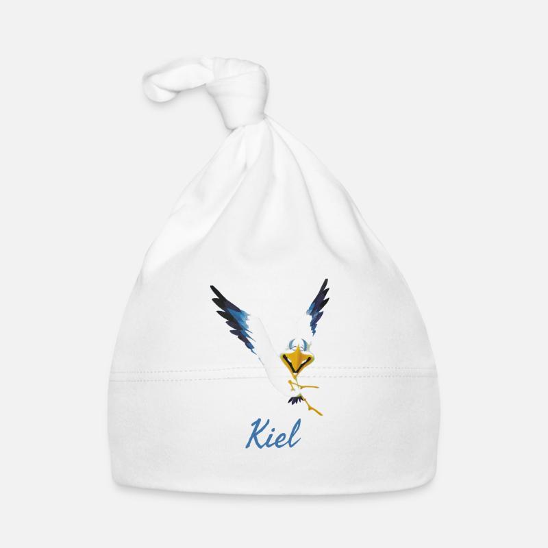 Mouette rieuse de Kiel - Bonnet bio Bébé - blanc