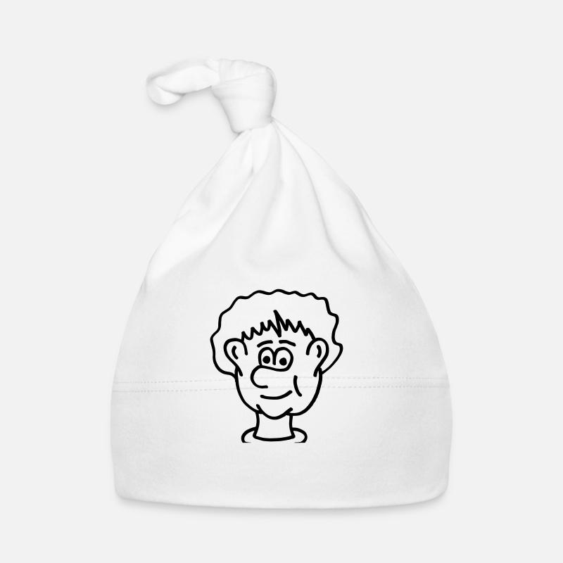 Cooler Comic-Kopf Baby Bio-Mütze