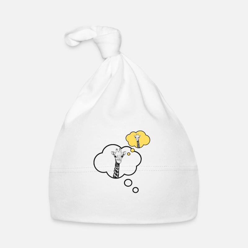 Giraffe denkt an eine Giraffe Baby Bio-Mütze